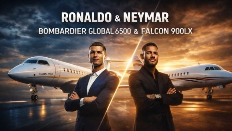 Ronaldo ve Neymar’ın Jetleri Karşı Karşıya: Global 6500 vs Falcon 900LX