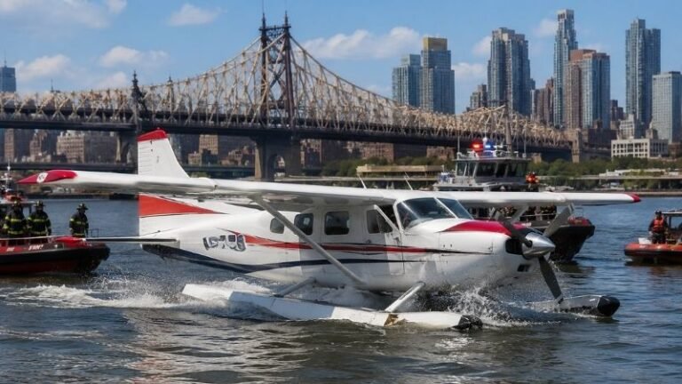 New York Semalarında Korku Dolu Anlar: East River’a Sert İniş, 2 Yaralı