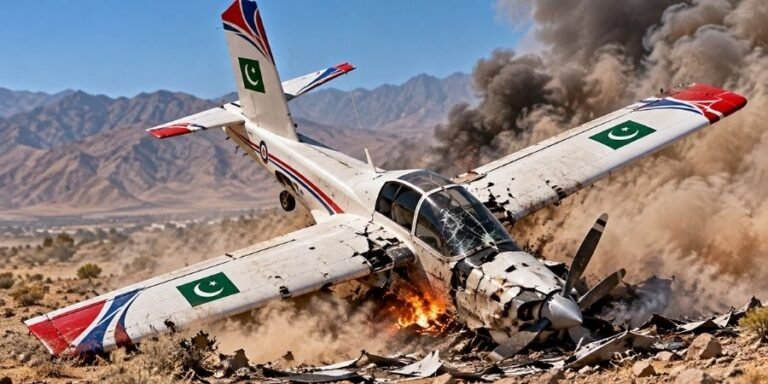 Pakistan Ordusuna Ait Mushshak Eğitim Uçağı Düştü: 2 Ölü